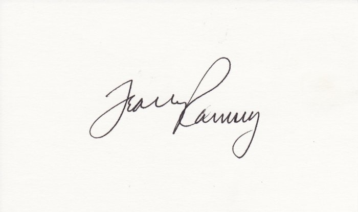 Frank Ramsey Autograph Signed Index Card! Boston Celtics HOF