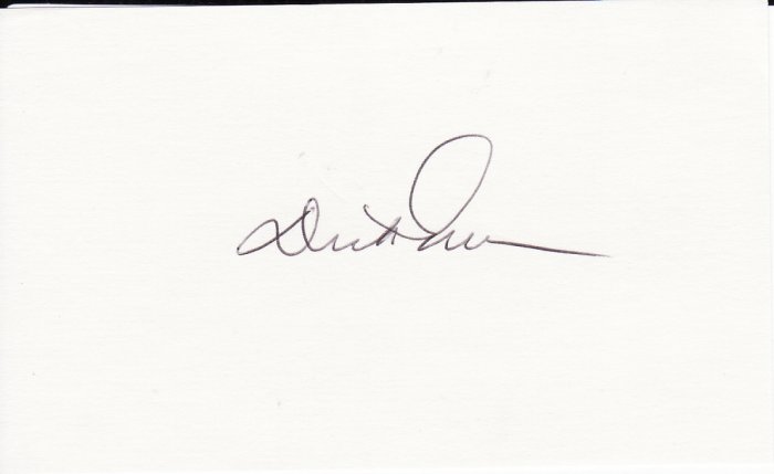 Dick Green Autograph Signed Index Card! Oakland A's