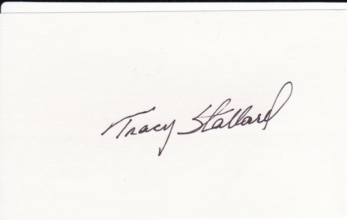 Tracy Stallard Autograph Signed Index Card! Boston Red Sox