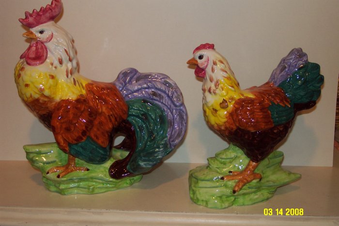 Ceramic Rooster Set