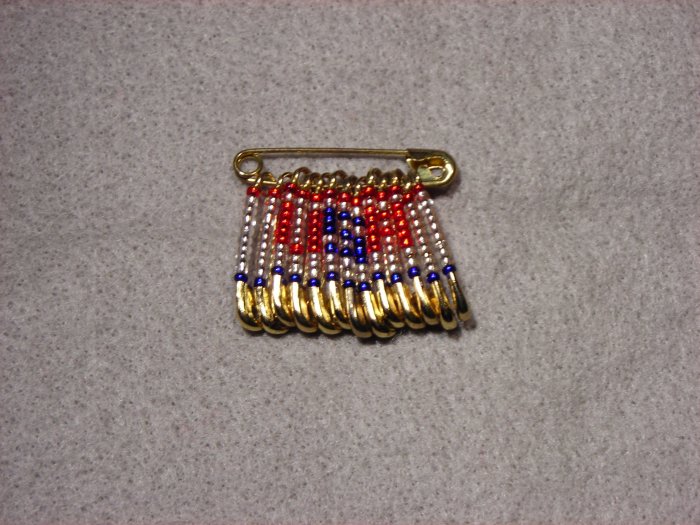 LC801F - Med Patriotic friendship pins (clear style)