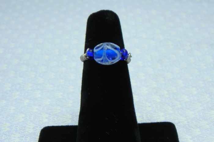 LC995R - Blue Feather Ring