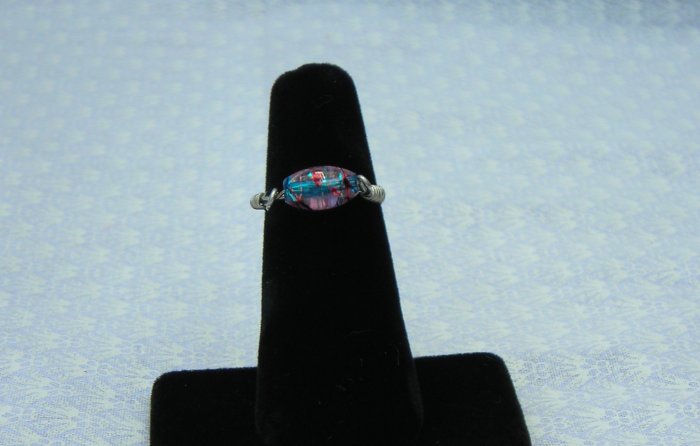 LC996R - Blue swirl Ring