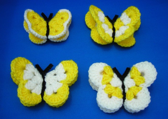 LC622BM - Yellow and White Butterfly Magnets