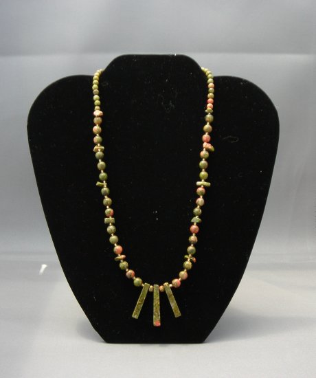 LC945N - Unakite NugetsNecklace