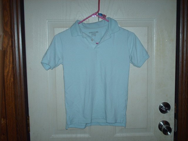 Gently Worn Faded Glory Light Blue School Uniform Shirt Kids Size 8/10