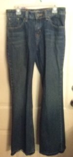 Gently Worn Levi Strauss Girl's Easy Flare Blue Jeans Size 14