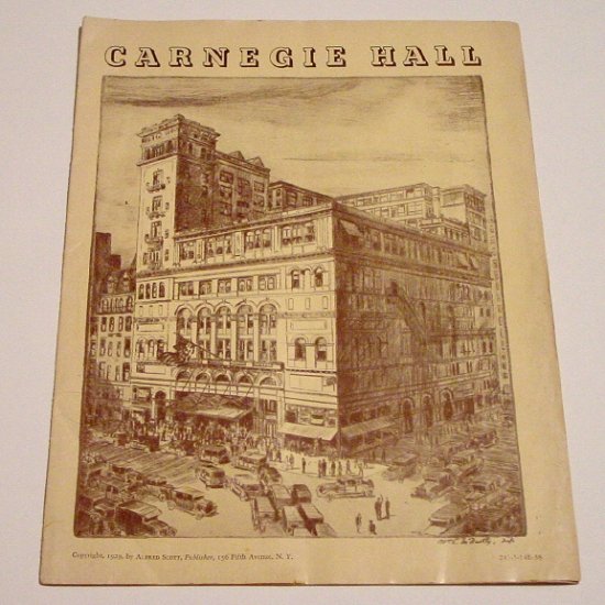 CARNEGIE HALL Original Concert Program 1937-38 * Grand Opera Guild * MINT