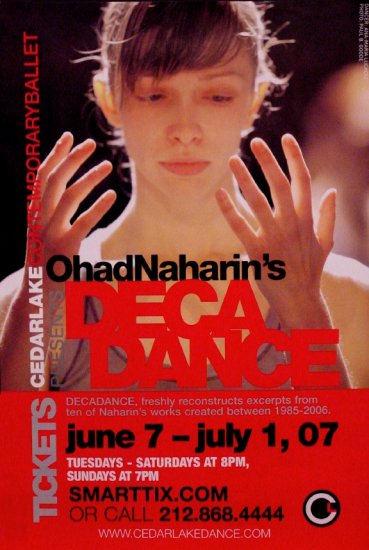CEDAR LAKE BALLET Naharinâs * DECADANCE * Original Dance Poster 2' x 3' Rare 2007