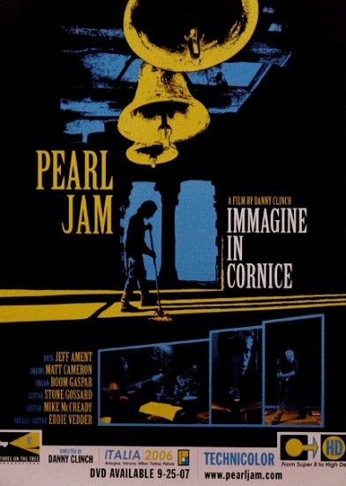 Pearl Jam IMAGINE IN CORNICE Original Concert Film Poster 2' x 3' Rare 2007