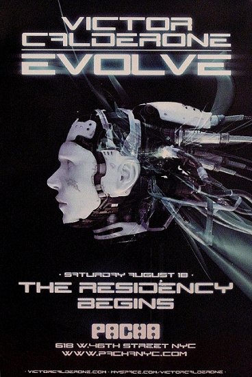 Calderone & Pacha * EVOLVE * NYC Trance Techno Original Poster SET 2' x 3' Rare 2007