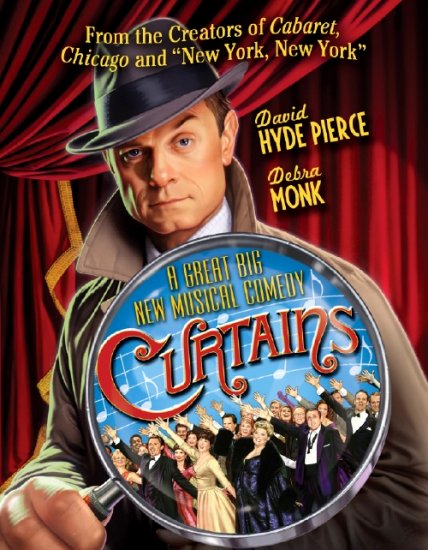 David Hyde Pierce * CURTAINS * Original Broadway Poster NYC 14" x 22" MINT