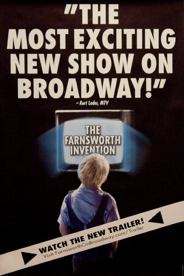 THE FARNSWORTH INVENTION Original Broadway Poster * Hank Azaria * 2' x 3' Rare 2007