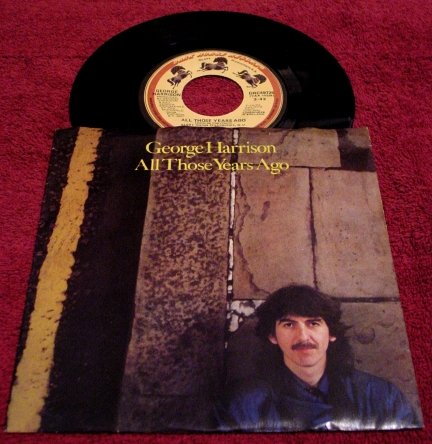 George Harrison * ALL THOSE YEARS AGO * Original 45rpm with Picture Sleeve 1981 Rare Mint