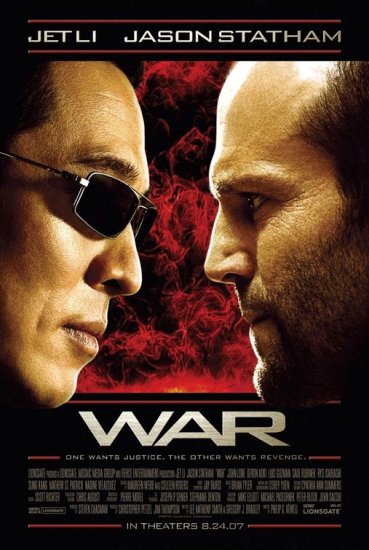 WAR Original Movie Poster * JET LI & STATHAM * HUGE 4' x 6' Rare 2007 MINT