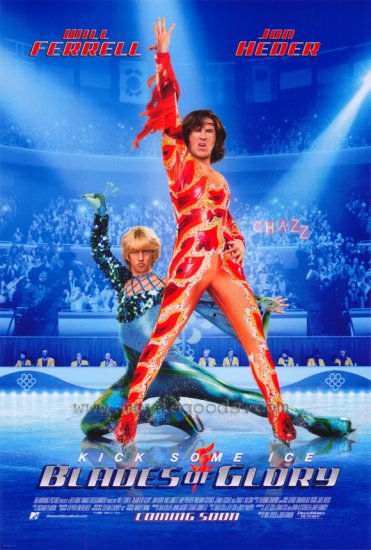BLADES OF GLORY Original Movie Poster * WILL FERRELL * Huge 4' x 6' Rare 2007 Mint