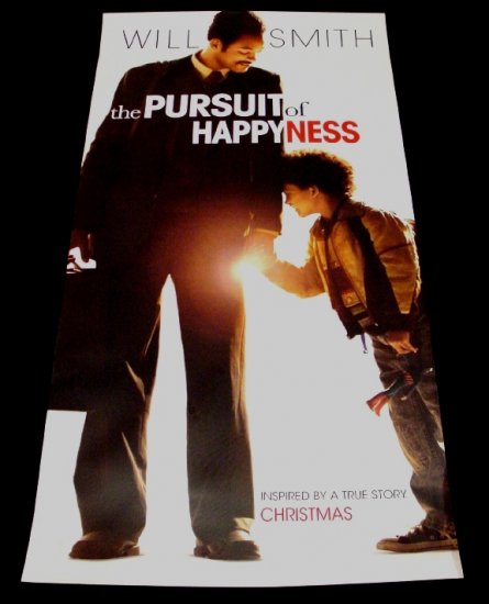 THE PURSUIT OF HAPPINESS Original Movie Poster * WILL SMITH * 2' x 4' Rare 2007 Mint