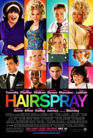 HAIRSPRAY Original Movie Poster * JOHN TRAVOLTA & MICHELLE PFEIFFER * Huge 4' x 6' Rare 2007 Mint