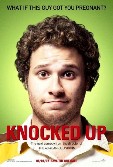 KNOCKED UP Original Movie Poster * KATHERINE HEIGI & SETH ROGEN * Huge 4' x 6' Rare 2007 Mint