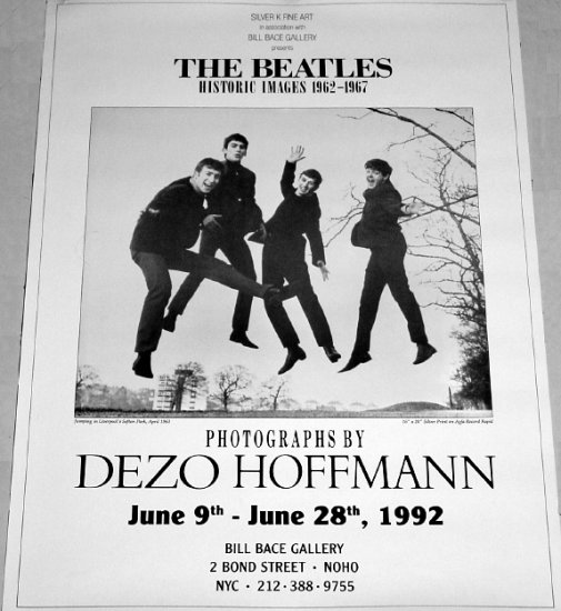 The BEATLES Original Exhibit Poster NYC 18" x 24" Rare 1992 MINT