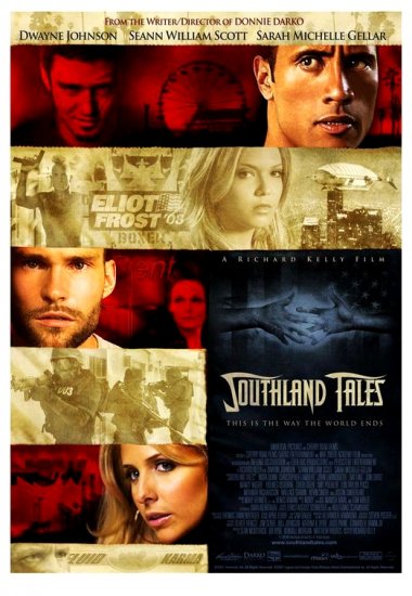 SOUTHLAND TALES Movie Poster * THE ROCK & SARAH MICHELLE GELLER * 27"x 40" Rare 2007 NEW