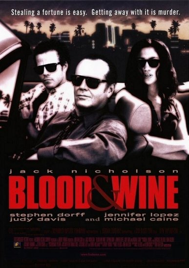 Bob Rafelson's BLOOD & WINE Movie Poster * JACK NICHOLSON & MICHAEL CAINE * 27" x 40" Rare 1996 NEW