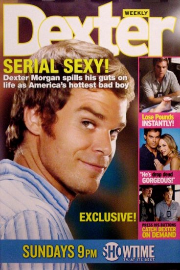 DEXTER Original Poster * MICHAEL C. HALL * People Cover 2' x 3' Showtime Rare 2008 Mint