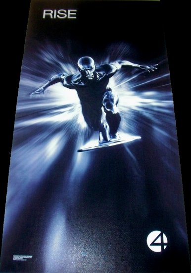 Fantastic 4 Movie Poster * RISE of THE SILVER SURFER * 2' x 4' Rare 2007 NEW