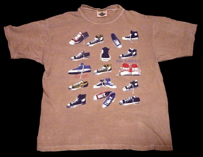 Hank Player USA * OLD SNEAKERS * RARE Cotton T-Shirt Medium MINT