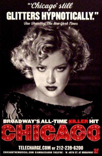 CHICAGO Broadway Poster * GLITTER * 14" x 22" Rare 2008 NEW
