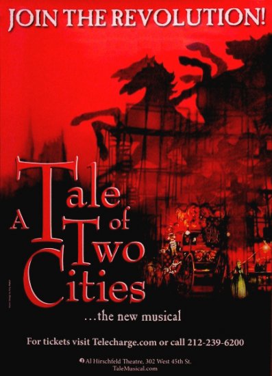 TALE OF TWO CITIES Broadway Poster 3' x 4' Rare 2008 NEW