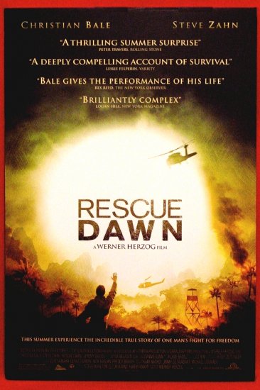Herzog's RESCUE DAWN Movie Poster CHRISTIAN BALE 27" x 40" Rare 2007 NEW