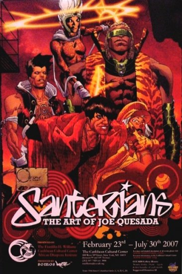 Joe Quesada Original Art Exhibit Poster * SANTERIANS * NYC 11" x 17" Rare 2007 Mint