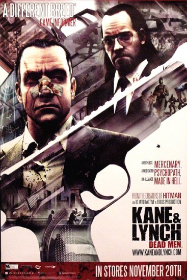 KANE & LYNCH : DEAD MEN Original Game Poster SET 2' x 3' Rare 2007 Mint
