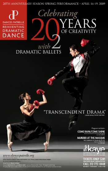 DANCE PATRELLE Poster * 20th Anniversary NYC * 14" x 22" Rare 2009 MINT