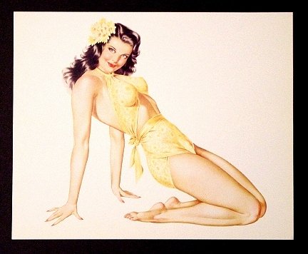 Varga-Vargas * BRUNETTE * Pin Up Collectors Print ~ Mint