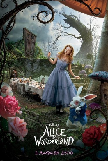 Tim Burton's Alice in Wonderland Orig Movie Poster * ALICE * 4' x 6' Huge Rare 2010 NEW