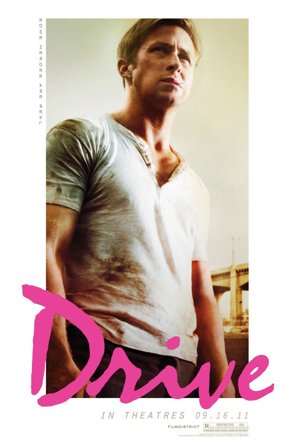 DRIVE Original Movie Poster * Ryan Gosling * HUGE 4' x 6' Rare 2011 Mint