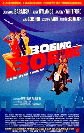 BOEING BOEING Broadway Poster * GINA GERSHON * 14" x 22" Rare 2008 NEW