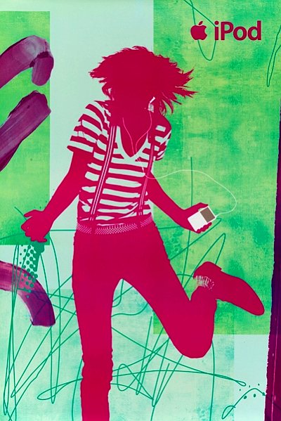 iPod BusStop Original AD Poster COLORS Huge 4' x 6' Rare 2007 NEW