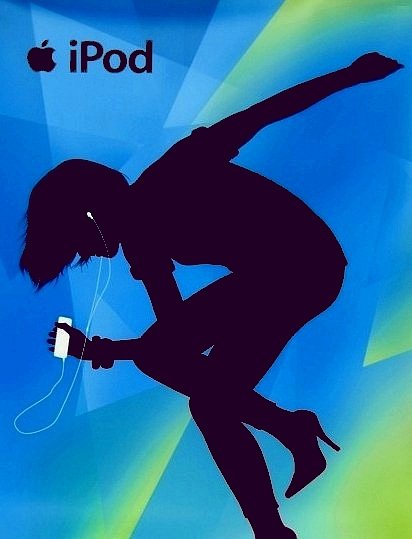 iPod BusStop Original AD Poster SHAPES Huge 4' x 6' Rare 2008 NEW