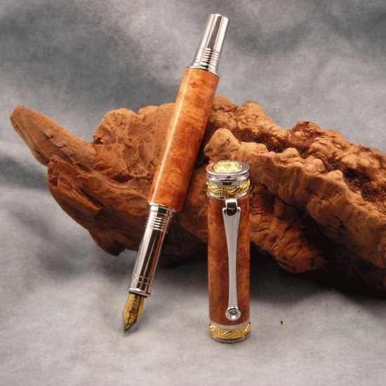 PIcasso Fountain Pen - Amboyna Burl
