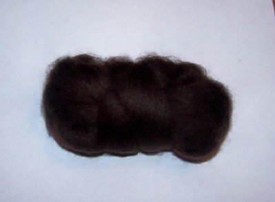 Chocolate Brown Wool for Doll Hair