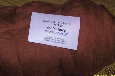 Reddish Brown Wool for Doll Hair or Spinning or Felting