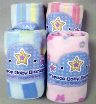 duke stevens fleece baby blankets wholesale lot 6