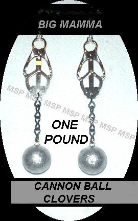 WRECKING BALL CLOVER NIPPLE CLAMPS ~ 16 OZ