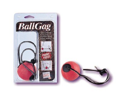 RED RUBBER BALL GAG - FREE SHIPPING