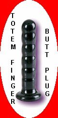 RIPPLED TOTEM FINGER BUTT PLUG --FREE SHIPPING!