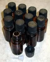 One Dozen 1/2 Oz. Amber Euro-Dropper Aromatherapy Bottles