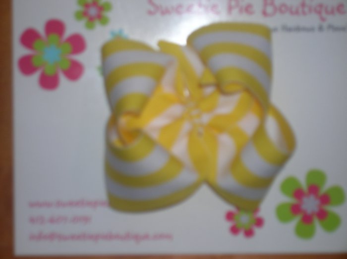 Yellow & White Stripe Basic Boutique